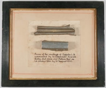 WRECKAGE OF DOWNED ZEPPELIN L31