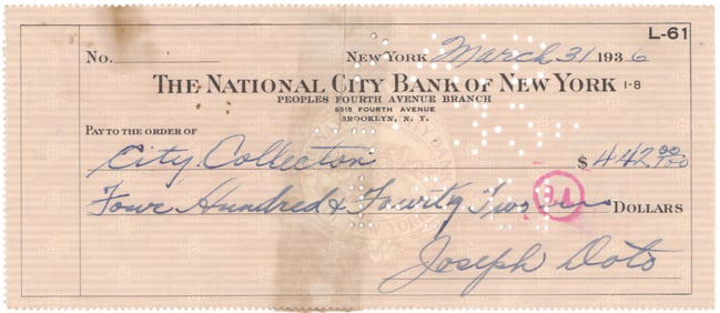 JOE ADONIS PAYS HIS TAXES
