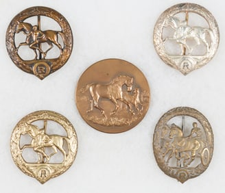 GERMAN EQUESTRIAN BADGES (4)