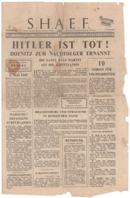 S.H.A.E.F. REPORTS: 'HITLER IST TOT!'