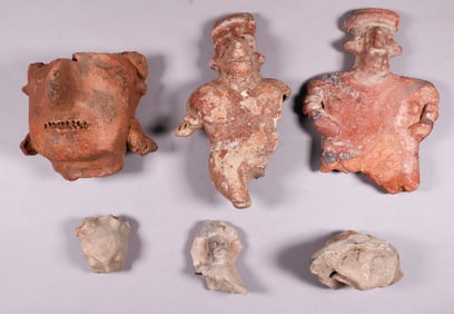 ANCIENT MEXICAN CLAY FIGURES (6)