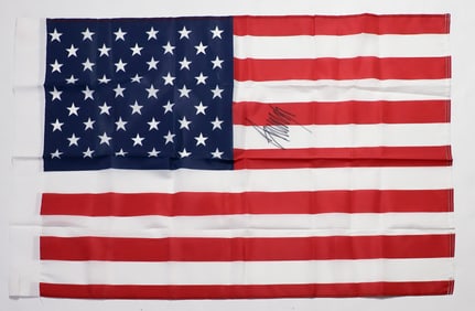 DONALD TRUMP SIGNED AMERICAN FLAG