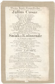 THEATRE ROYAL, COVENT GARDEN PLAYBILLS (5)