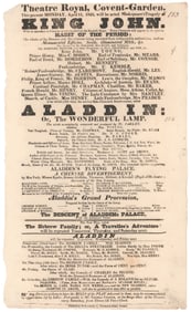 THEATRE ROYAL, COVENT GARDEN PLAYBILLS (4)