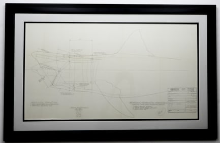 ORIGINAL PRODUCTION BLUEPRINT OF THE MOVIE 'JAWS' PROP SHARK