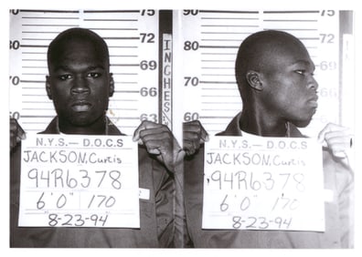 '50 CENT' - CURTIS JACKSON'S 1994 COCAINE SALE MUGSHOT