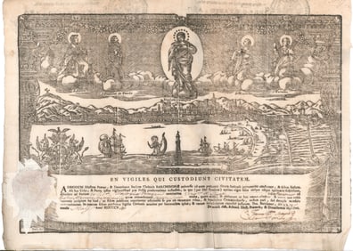 1805 BARCELONA YELLOW FEVER HEALTH CERTIFICATE