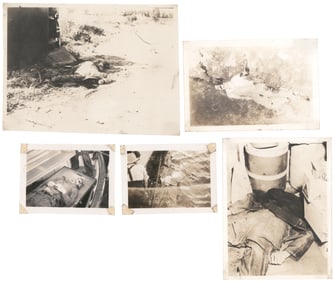 'WEEGEE' ARTHUR FELLIG SET OF NINE EARLY ORIGINAL CRIME PHOTOGRAPHS