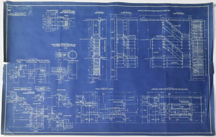 SAN QUENTIN BLUEPRINT OF CELL BLOCKS, 1932