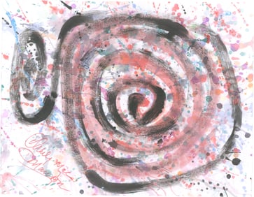 CHARLES MANSON ORIGINAL SIGNED ARTWORK