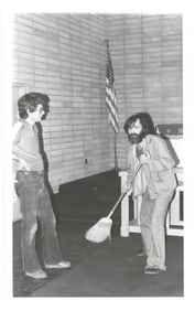 CHARLES MANSON SWEEPS OUT THE CHAPEL