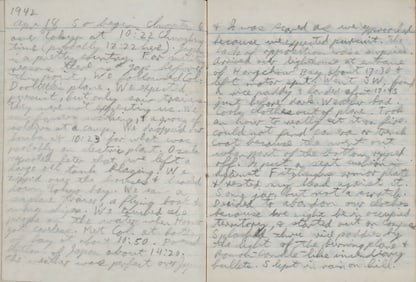 (DOOLITTLE MISSION) NAVIGATOR CARL R. WILDNER'S TOKYO MISSION DIARY