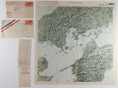 509TH COMPOSITE GROUP MAP OF HIROSHIMA