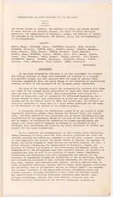 ORIGINAL DRAFT OF THE INDICTMENT OF THE TOKYO WAR CRIMES TRIBUNAL