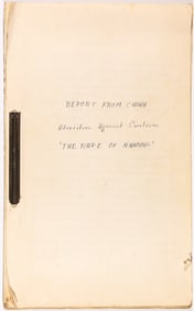 (TOKYO WAR CRIMES TRIBUNAL) WITNESS STATEMENTS ON THE RAPE OF NANKING