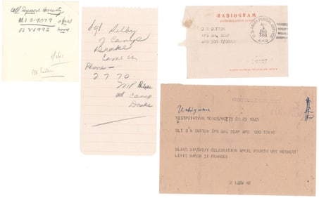 (TOKYO WAR CRIMES TRIBUNAL) ASSOCIATE COUNSEL DAVID N. SUTTON DOCUMENT ARCHIVE