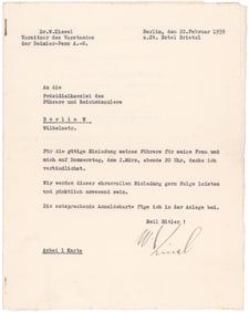 THE CHAIRMAN OF DAIMLER-BENZ ATTENDS A RECEPTION WITH HITLER