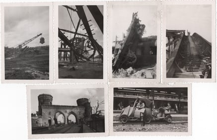 U.S. ARMY ENGINEER’S GERMAN AND FRENCH BRIDGE DAMAGE PHOTO GROUPING (50)