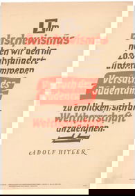 ANTI-SEMITIC AND ANTI-BOLSHEVIK BROADSIDE