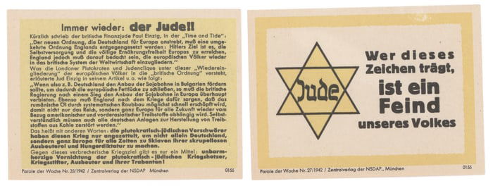 ANTI-SEMITIC GERMAN PROPAGANDA CARDS