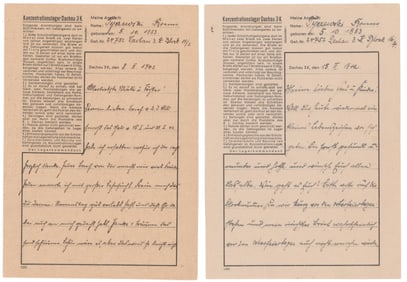 CONCENTRATION CAMP PRISONERS' LETTERS (5)