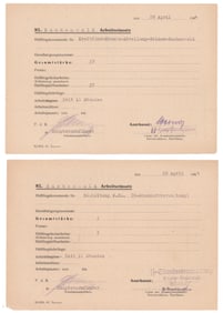 KL BUCHENWALD WORK PARTY REQUISITIONS