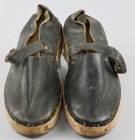 WOOD-SOLED LABOR CAMP SHOES TAKEN BY AN AMERICAN G.I.