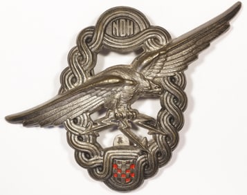 INDEPENDENT STATE OF CROATIA AIR FORCE OBSERVER’S BADGE