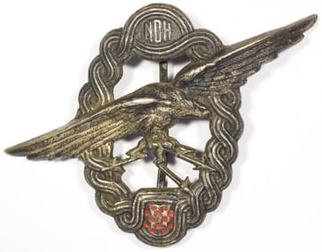 INDEPENDENT STATE OF CROATIA AIR FORCE OBSERVER’S BADGE