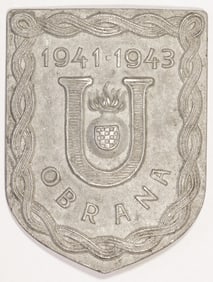 INDEPENDENT STATE OF CROATIA USTASE DEFENSE BADGE