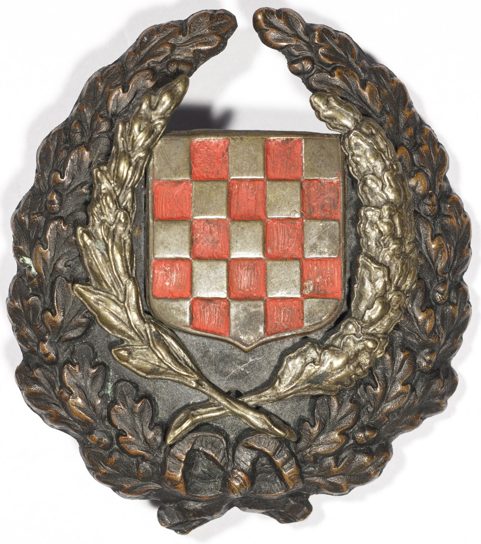 EARLY INDEPENDENT STATE OF CROATIA ARMY OFFICER’S CAP BADGE (1 of 3)