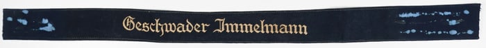 LUFTWAFFE 'GESCHWADER IMMELMANN' CUFF TITLE