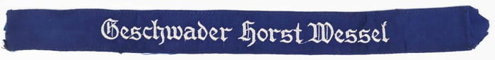 LUFTWAFFE 'GESCHWADER HORST WESSEL' CUFF TITLE