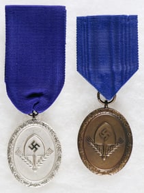 R.A.D. LONG SERVICE MEDALS (2)