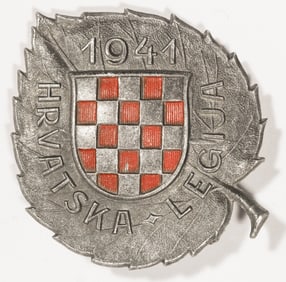 WEHRMACHT CROATIAN LEGION COMMEMORATIVE BADGE