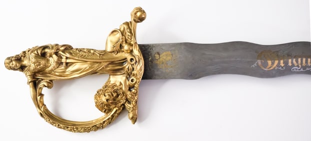 CARL EICKHORN UNIQUE MASTERPIECE DAMASCUS STEEL SWORD BY G. FINK