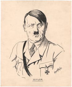ADOLF HITLER ORIGINAL PEN AND INK