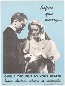 ANTI-VENEREAL DISEASE POSTER 'BEFORE YOU MARRY'