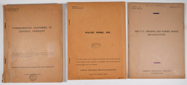 BRITISH REPORTS ON GERMAN 'UNDERGROUND FACTORIES'