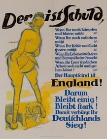 GERMAN PROPAGANDA POSTER: 'THIS IS YOUR FAULT...'