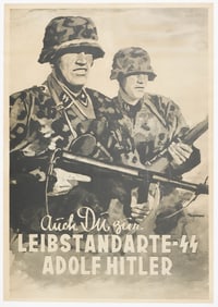 HITLER AND SS PROPAGANDA POSTERS (6) / POSTWAR PRINTED