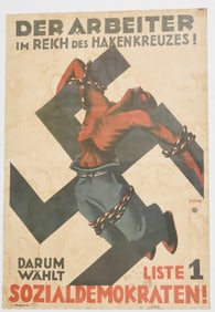 THIRD REICH EVENT AND CAMPAIGN RELATED POSTERS (5) / POSTWAR PRINTED