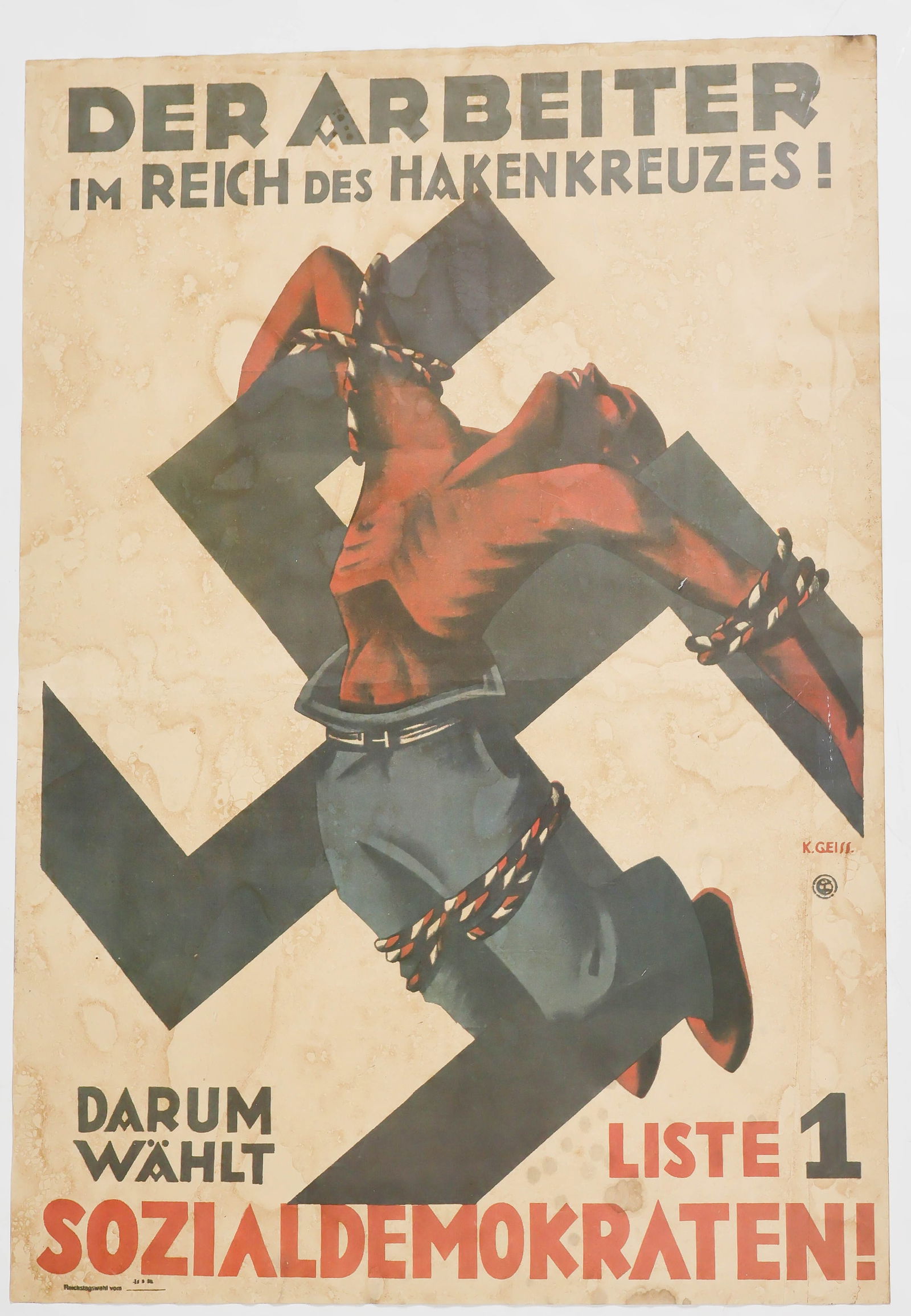 THIRD REICH EVENT AND CAMPAIGN RELATED POSTERS (5) / POSTWAR PRINTED: Group of four vintage post-war printed posters, all approx. 12 x 17 in. color, all depicting various Third Reich events and campaigns, including the Reichsparteitag in Nuremburg, the 'Tag der Wehrmach