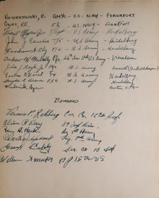 THE VISITOR'S BOOK USED AT THE FUNERAL OF GEORGE S. PATTON