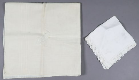 ADOLF HITLER AND EVA BRAUN HANDKERCHIEFS (2)