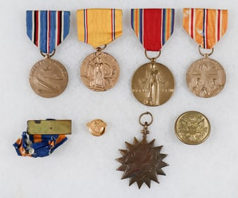 (DOOLITTLE MISSION) NAVIGATOR CARL R. WILDNER'S SERVICE MEDALS (7)