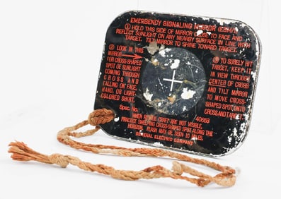 (DOOLITTLE MISSION) NAVIGATOR CARL R. WILDNER'S WARTIME SIGNAL MIRROR