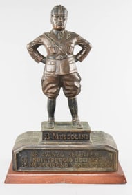 BENITO MUSSOLINI BRONZE SCULPTURE