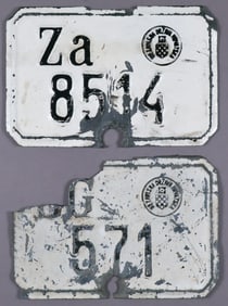 (CROATIA) LICENSE PLATES (2)