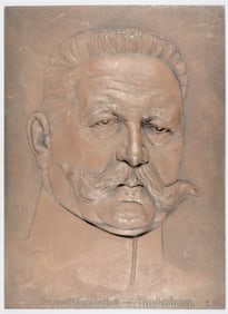 LARGE IRON CASTING OF PAUL VON HINDENBURG